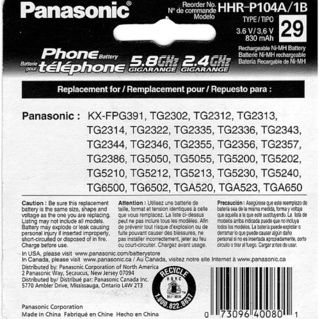 Genuine Panasonic Rechargeable Cordless Phone Battery HHR P104 HHR