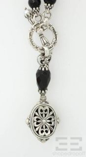 Konstantino Sterling Silver Black Onyx Link Toggle Necklace