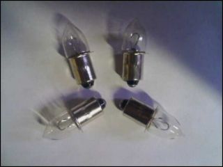 listing is for FOUR brand new 18 Volt replacement flashlight Bulbs