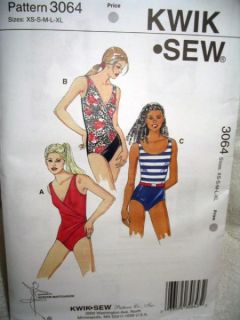Kwik Sew 3064 Swimsuits Womens Sizes XS s M L XL Uncut Several Styles