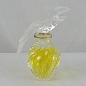 Ricci Lalique Crystal LAir Du Temps Perfume Bottle Twin Dove