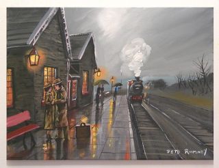 Pete Rumney Art Time to Go Ribblehead Train Station Locomotive
