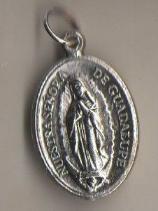 Vintage Our Lady Guadalupe Santo Nino Religious Medal