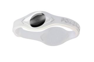 Dark Hologram Power Balance Silicone Wristband Bracelets White (MEDIUM