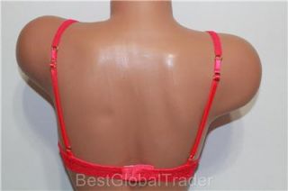 Victorias Secret The LaCie Lace Small Red Unlined Bra Bralette New