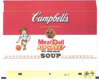 Campbells Meatball Alphabet Soup Animation Cel 1980s 1
