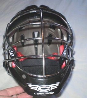 Cascade CPX Lacrosse Helmet Black and Chrome Nike Chin Guard Adult