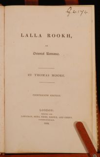 1826 Lalla Rookh Oriental Romance T Moore Westall