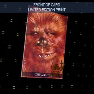 Star Wars Chewbacca Le Print Sketch Card by Jeff Lafferty