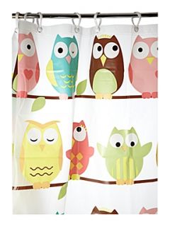 Linea Wise old owl shower curtain in multi   