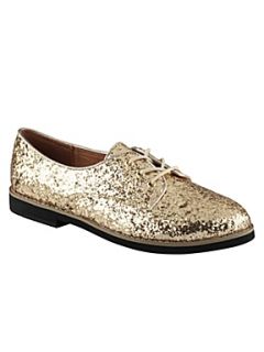 Aldo Solorzano Glitter Lace Up Shoes Gold   