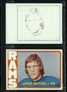1972 Topps Football Proof Cards Lance Rentzel Rams