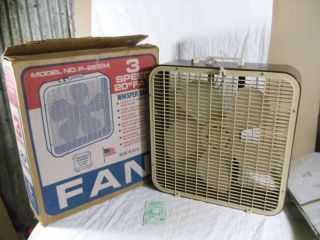 Vintage Lakewood 3 SPD Box Fan P223 M with Original Box