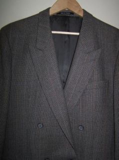 Exquisite Ted Lapidus Paris France Wool 44 R Dbl Breasted Sport Coat