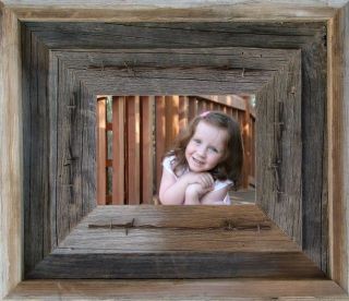 Western Laramie Barnwood Picture Frame Handcrafted