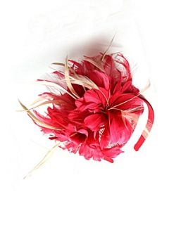 Ann Harvey Red feather fascinator   