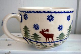 Lodge Polish Pottery Soup Mug Large Cup Chowder Bowl Poland