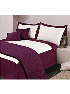 Hotel Collection 500 thread count Oxford bed linen plum   
