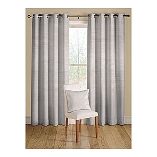 Rib plain curtain range in white   