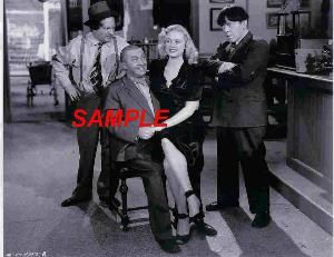 The Three Stooges Larry Moe Lady N Curly Lap Photo