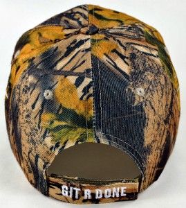 Git R DONE Larry The Cable Guy Side Flame Cap Hat Camo