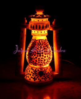 Marble Lantern Handicraft Handmade Art Royal Decorative Lamp Indian