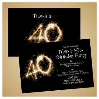 Personalised 18th 21st 30th 40th Birthday Party Invitations