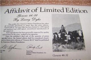 Larry Dyke Western Limit Edition Geneis 46 32 78 Ed