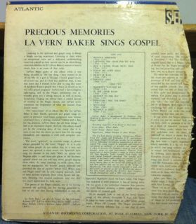 Lavern Baker Sings Gospel Precious Memories LP VG SD 8036 Stereo 1959