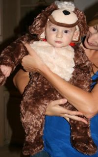 Le Top Baby Minky Soft Furry Brown Barking Puppy Dog Halloween Costume