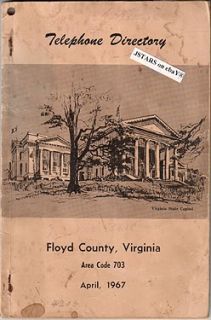 1967 Floyd VA Floyd County Telephone Book Directory