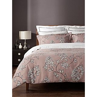 Christy Etched floral bed linen in old rose   