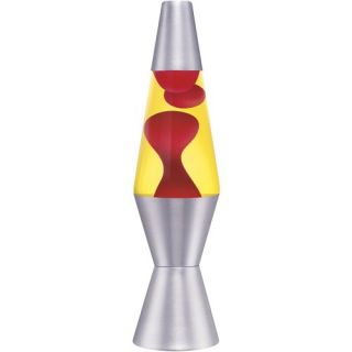 Lava Lite 11 1 2 inch 12 Ounce Accent Lava Lamp with Silver Base Red