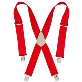 Custom Leather Craft 110RED Red Heavy Duty Work Suspenders