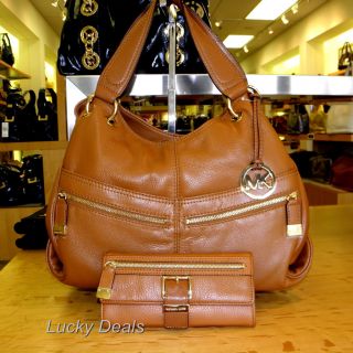 NEW AUTHENTIC GENUINE LEATHER LAYTON LARGE SATCHEL by MICHAEL KORS