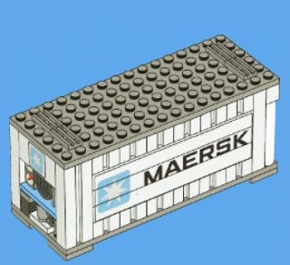 New Lego Maersk White Cargo Container City Train Set 10219 7939 3677