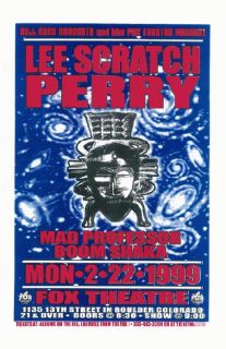 Lee Scratch Perry Fox Boulder 1999 Concert Poster