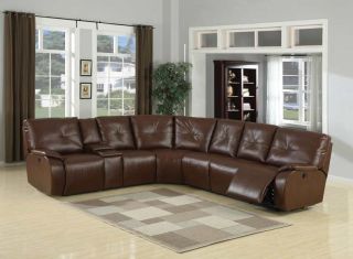 Transitional Modern Sectional Recliner Leather Sofa Set, AC JUS S1