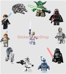Lego Star Wars 11 Characters Decal Removable Wall Sticker Home Decor