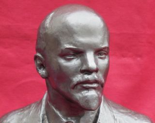 10 27cm Lenin Old Bust Big Soviet Russian CCCP Cast Statue 1968