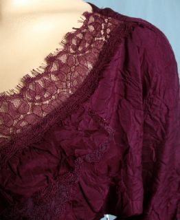 Nanette Lepore LAmour Lace Silk Top Amethyst Purple 2