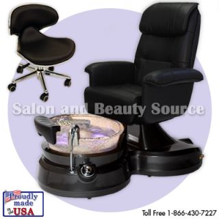 Lenox Pedicure Spa Unit Foot Chair Heated Glass Bowl