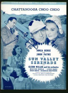 Sun Valley Serenade 1941 Chattanooga Choo Choo Movie Vintage Sheet