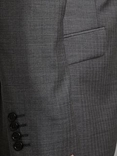 New & Lingwood Allerton herringbone peak suit jacket Charcoal   