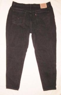 Womens Levis 550 Relaxed Fit Tapered Leg Black Jeans Plus Size 22W M