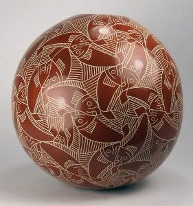 Mata Ortiz Pottery by Leonel Lopez Sgraffito Olla