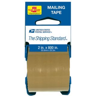 Lepages 2 x 800 Brown USPS Mailing Tape with Palmguard Dispenser