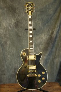 Vintage 1975 Gibson Les Paul Custom Black Beauty Guitar GRLC615
