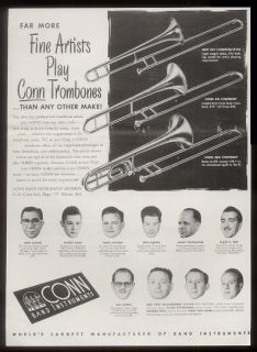 1955 Turk Murphy Allen Ostrander Photo Conn Trombone Ad