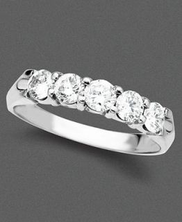 Diamond Ring, 14k White Gold Certified Diamond Band